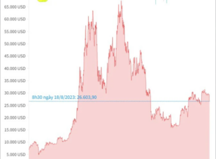 Giá Bitcoin sụt giảm mạnh, xuống dưới mốc 27.000 USD